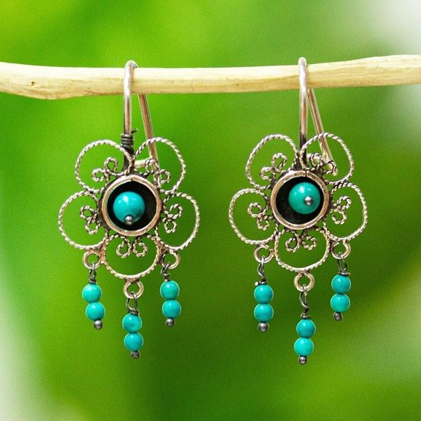 Alternate image for Taxco Turquoise Earrings Taxco Garden