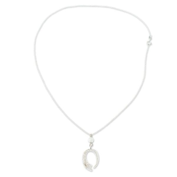 Alternate image for Sterling Silver Filigree and Moonstone Pendant Necklace Lunar Movement