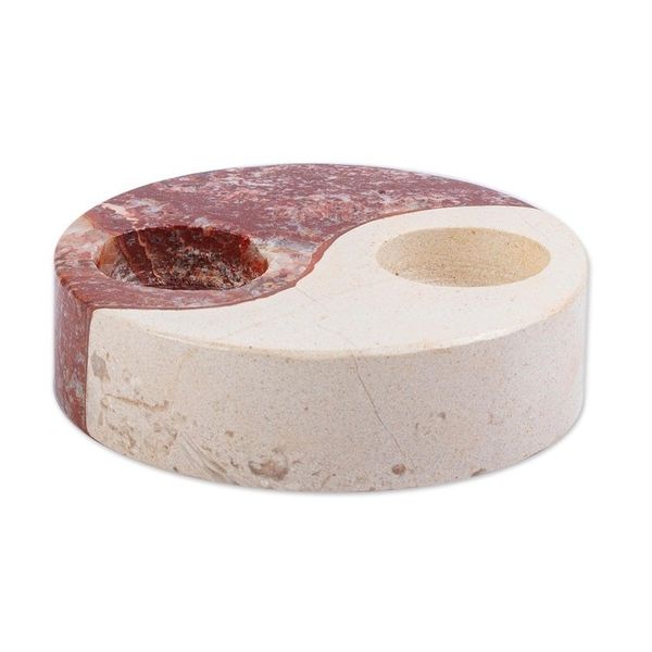 Alternate image for Natural Marble Yin and Yang Tealight Holder Yin and Yang