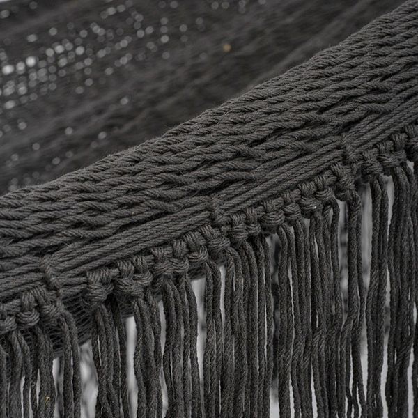 Alternate image for Black Cotton Rope Hammock Triple Mirage in Black