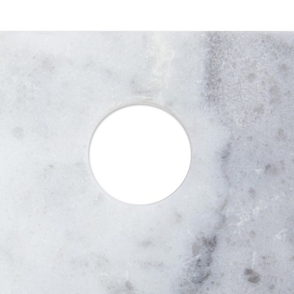 Alternate image for White and Grey Marble Cutting Board Handmade in Mexico Mesa in White