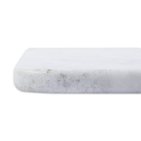 Alternate image for White and Grey Marble Cutting Board Handmade in Mexico Mesa in White