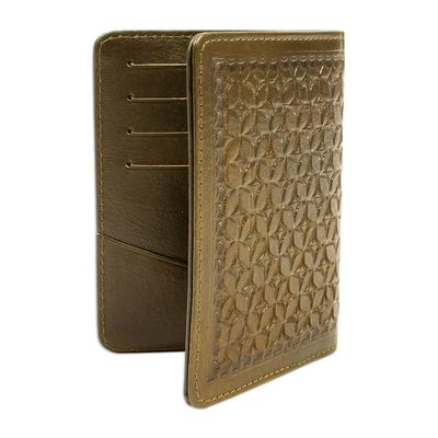 Alternate image for Army Green Embossed Leather Passport Holder from Mexico Deep Olive Traveler