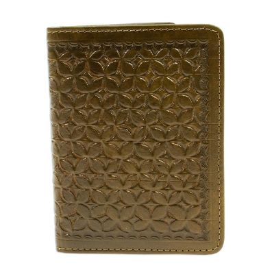 Alternate image for Army Green Embossed Leather Passport Holder from Mexico Deep Olive Traveler