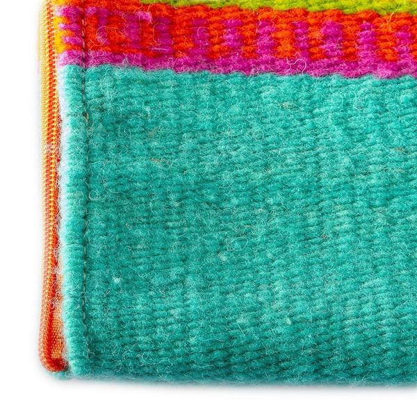 Alternate image for Colorful Wool Hand Loomed Cushion Cover Oaxacan Sunset