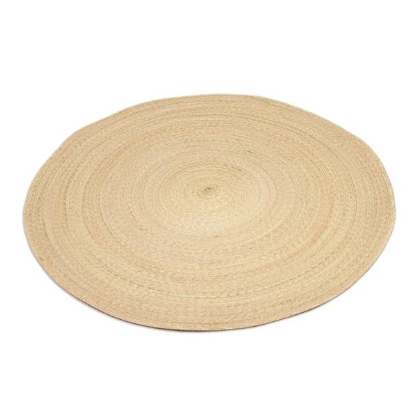 Alternate image for Double Layer Braided Palm Frond Accent Mat from Mexico Double Braided Circles