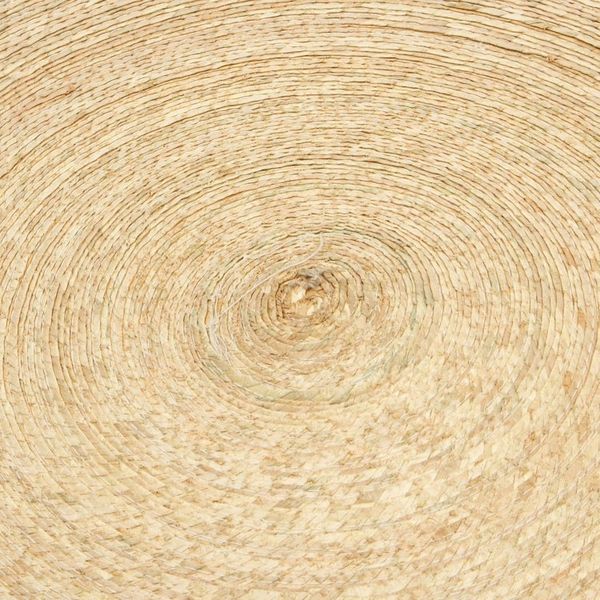 Alternate image for Double Layer Braided Palm Frond Accent Mat from Mexico Double Braided Circles