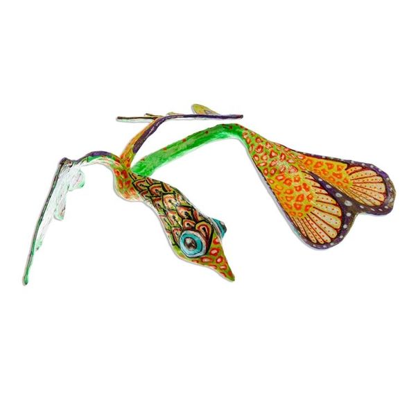 Alternate image for Bright Hand Painted Quetzalcoatl Alebrije Sculpture Colorful Quetzalcoatl