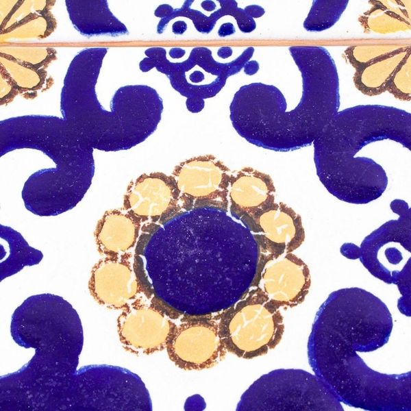 Alternate image for Talavera-Style Ceramic Tiles Set of 12 Sunflower