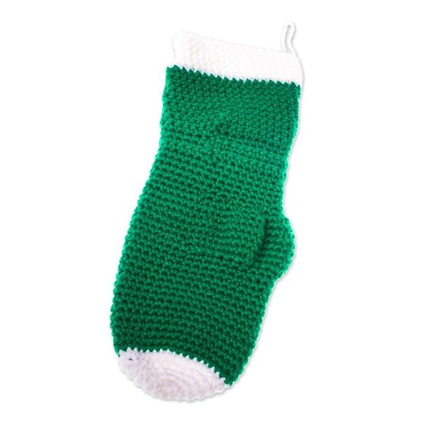 Alternate image for Green Santa-Themed Christmas Stocking Santas Here