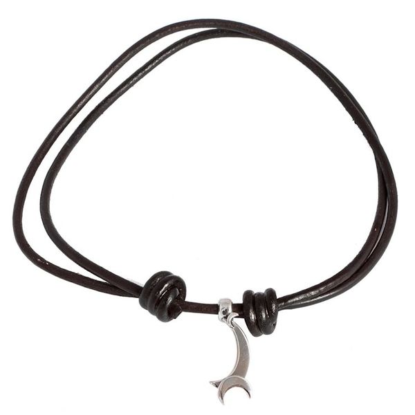 Alternate image for Crescent Pattern Taxco Silver Pendant Necklace from Mexico Thelma the Giraffe
