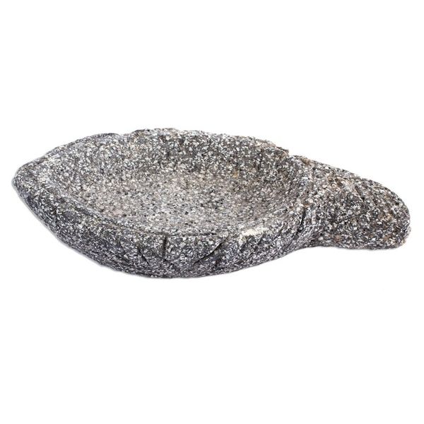Alternate image for Hand Carved Basalt Platter from Mexico Traditional Leaf
