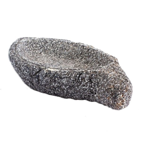 Alternate image for Hand Carved Basalt Platter from Mexico Traditional Leaf