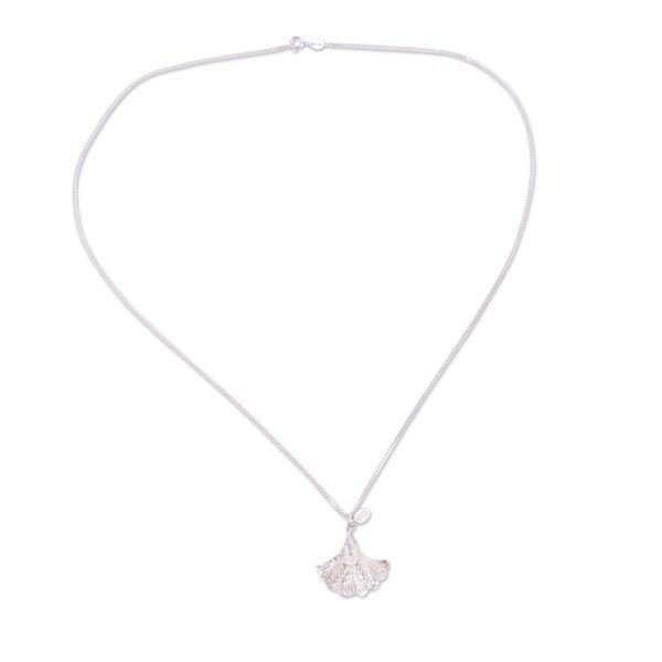 Alternate image for Handmade Filigree Necklace in Sterling Silver from Mexico Delicate Dimensions