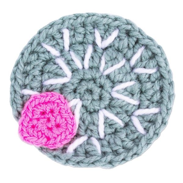 Alternate image for Cactus Motif Crocheted Coasters Set of 4 Nopal