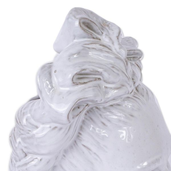 Alternate image for Mexico Signed Handcrafted White Ceramic Frida Kahlo Vase Portrait of Frida