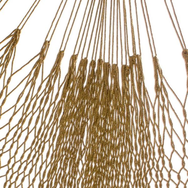 Alternate image for Hand Crafted Olive Cotton Rope Hammock Single Uxmal Olive