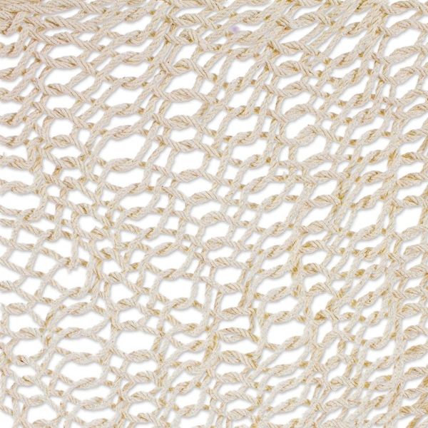 Alternate image for Ivory Fringed Cotton Rope Mayan Hammock Swing from Mexico Sea Breezes in Ivory