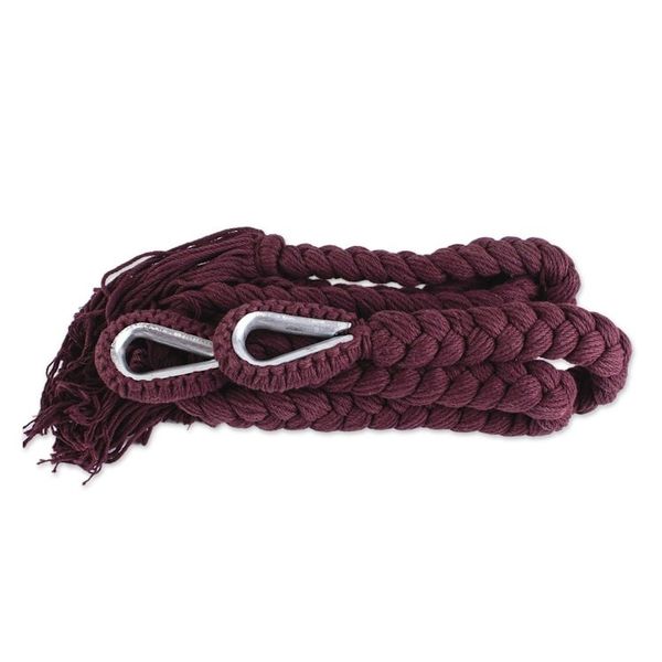 Alternate image for Burgundy Tasseled Cotton Hammock Triple from Mexico Veranda in Bordeaux