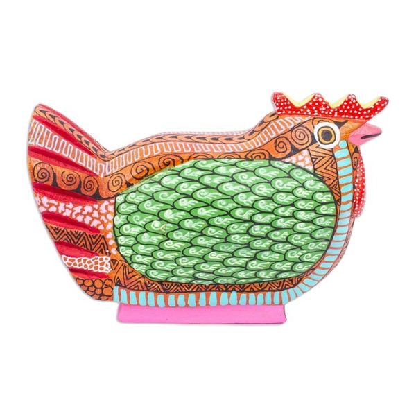 Alternate image for Hen Alebrije Figurine Flirty Hen