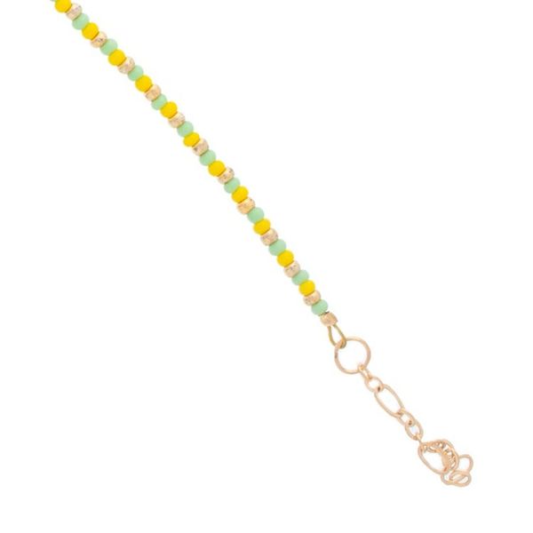 Alternate image for Hand-Crocheted Pendant Bracelet with Gold Accents Daphne