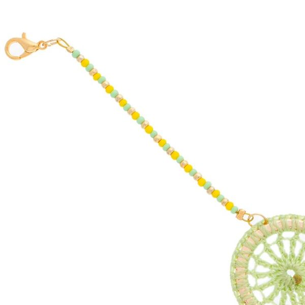 Alternate image for Hand-Crocheted Pendant Bracelet with Gold Accents Daphne