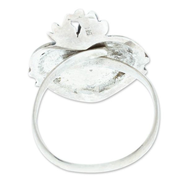 Alternate image for Heart of Jesus Sterling Silver Cocktail Ring from Mexico Blessed Heart