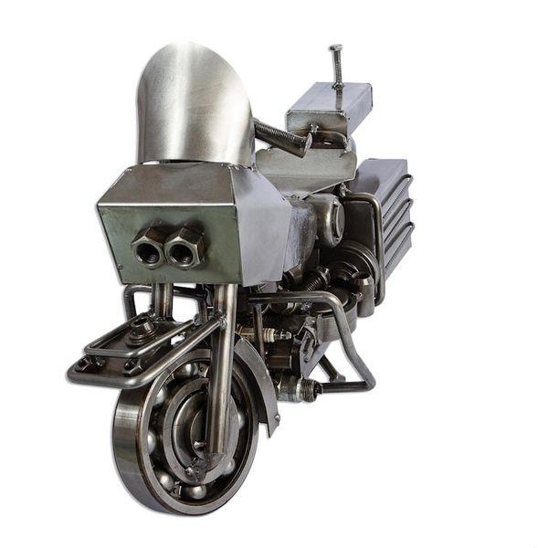 Alternate image for Eco-Friendly Recycled Metal Motorcycle Sculpture Rustic Motorcycle
