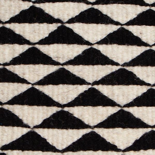 Alternate image for Black and Ecru Triangle Motif Table Runner 39 Inch Mountains of Teotitln