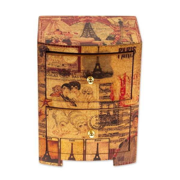 Alternate image for Artisan Crafted Wood Decoupage Jewelry Chest Carlotas Secret