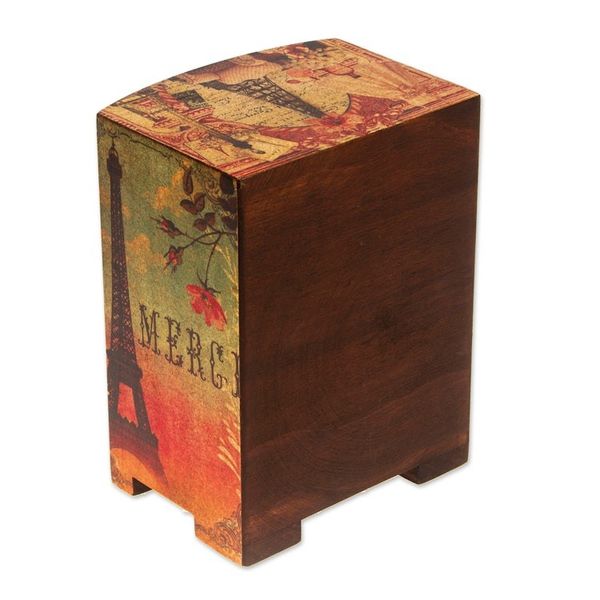 Alternate image for Artisan Crafted Wood Decoupage Jewelry Chest Carlotas Secret