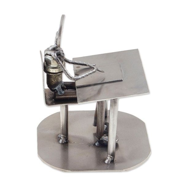 Alternate image for Recycled Metal Auto Part Artist Sculpture from Mexico Artist