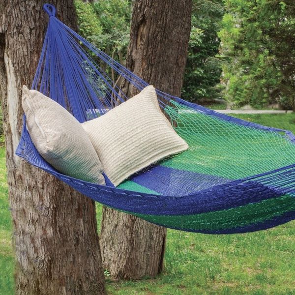 Alternate image for Unique Striped Rope Hammock Double Island Siesta