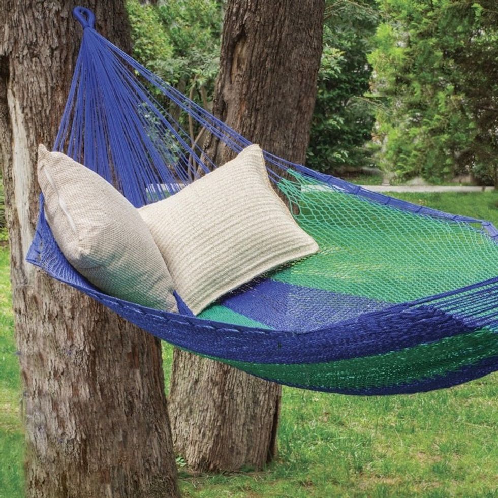 Unique Striped Rope Hammock Double 'Island Siesta'