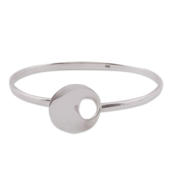 Alternate image for Modern Sterling Silver Pendant Bracelet from Mexico Modern Orbit