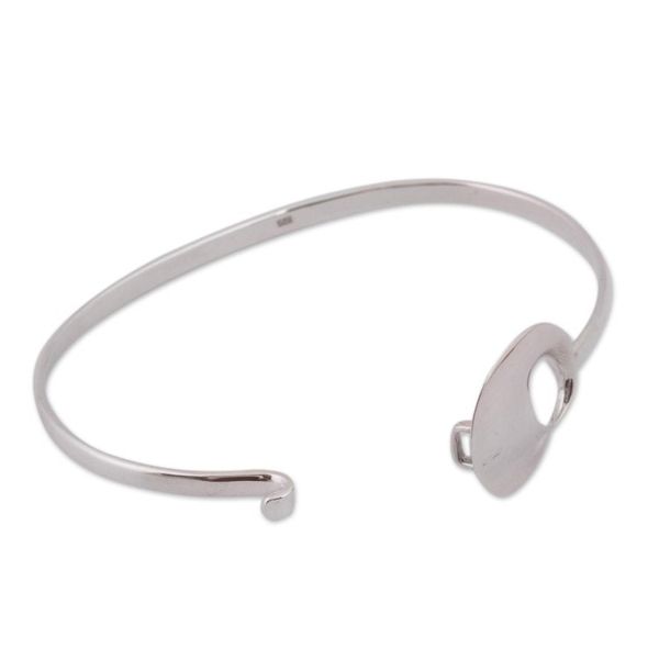 Alternate image for Modern Sterling Silver Pendant Bracelet from Mexico Modern Orbit