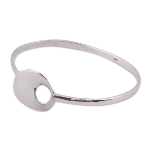 Alternate image for Modern Sterling Silver Pendant Bracelet from Mexico Modern Orbit