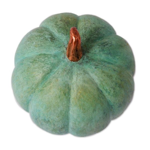 Alternate image for Antiqued Copper Pumpkin Decorative Figurine from Mexico Antique Pumpkin