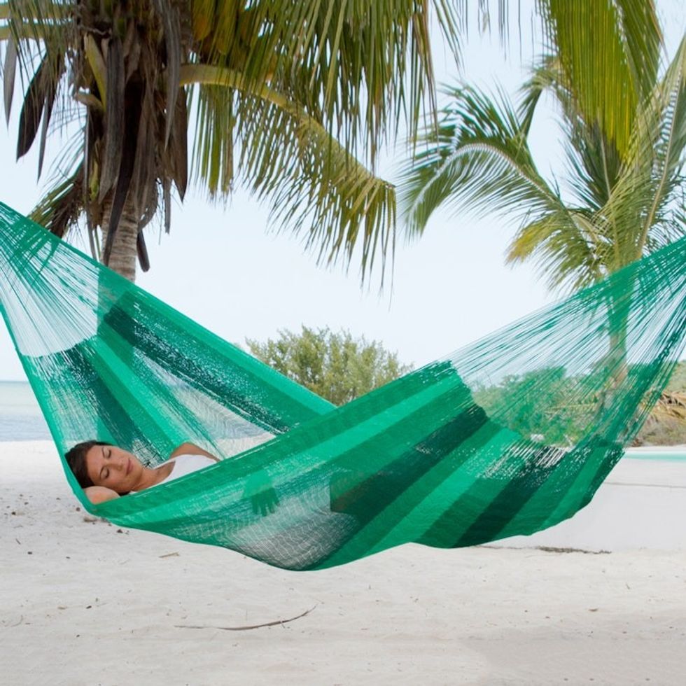Handcrafted Rope Hammock Single 'Caribbean Dream'