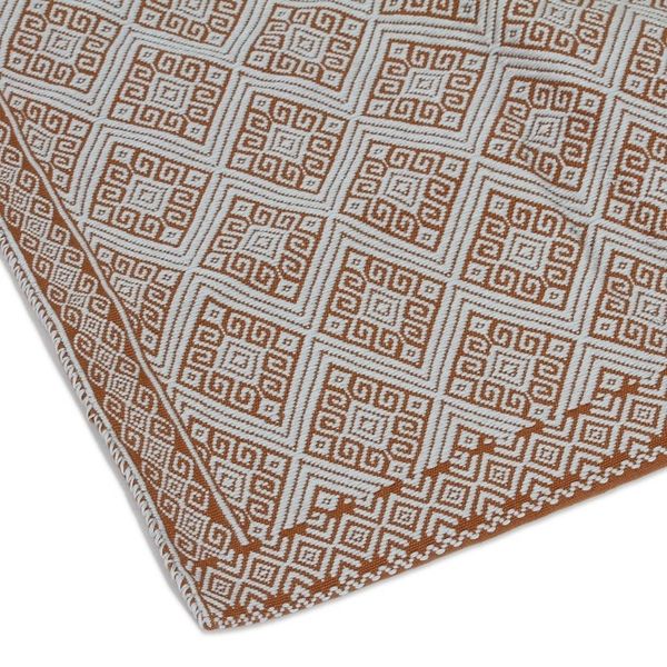 Alternate image for Spice Brown and Grey Diamond Brocade Cotton Cushion Cover Earthen Trellis