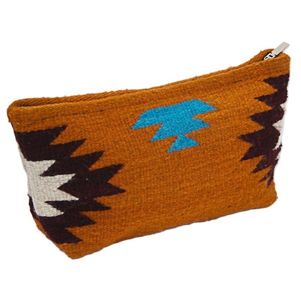 Alternate image for Hand Made Wool Clutch Handbag Sunrise from Mexico Autumn Sunrise