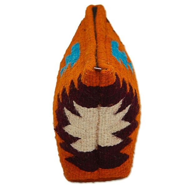 Alternate image for Hand Made Wool Clutch Handbag Sunrise from Mexico Autumn Sunrise