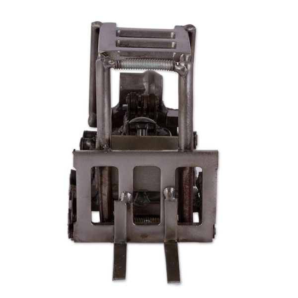 Alternate image for Upcycled Metal Auto Part Mini Forklift Sculpture from Mexico Mini Forklift