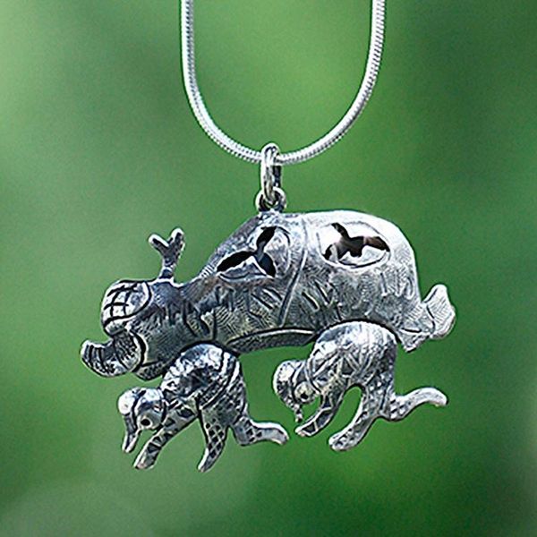 Alternate image for Sterling silver pendant necklace Human Automobile