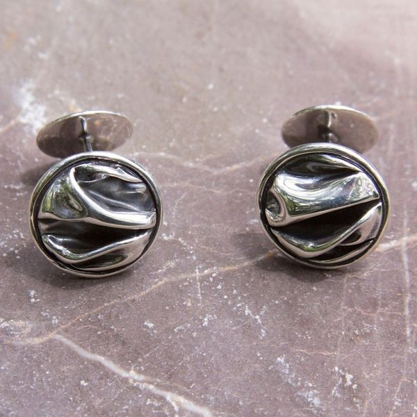 Alternate image for Unique Modern Fine Silver Cufflinks The Sierra