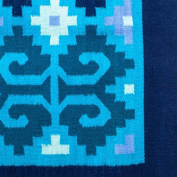 Alternate image for Zapotec wool rug 4x6.5 Seashells