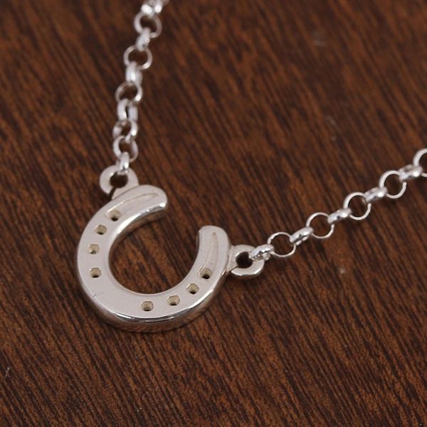Alternate image for Sterling Silver Horseshoe Pendant Necklace from Mexico Beautiful Horseshoe