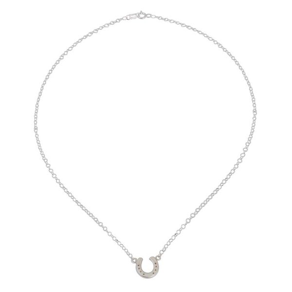 Alternate image for Sterling Silver Horseshoe Pendant Necklace from Mexico Beautiful Horseshoe