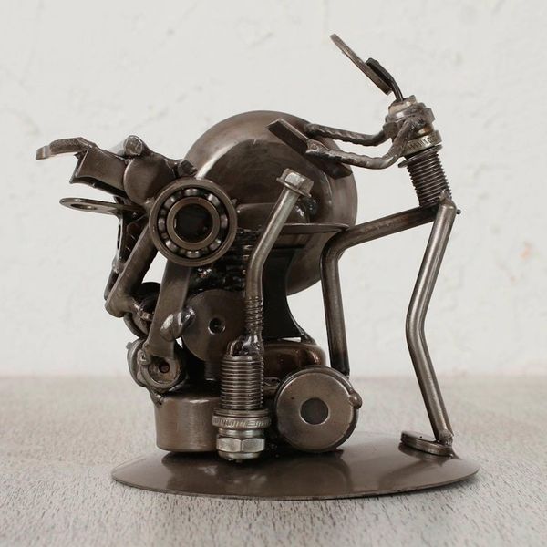 Alternate image for Recycled Metal Offset Print Unique Sculpture from Mexico Rustic Printer