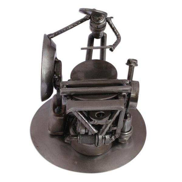 Alternate image for Recycled Metal Offset Print Unique Sculpture from Mexico Rustic Printer